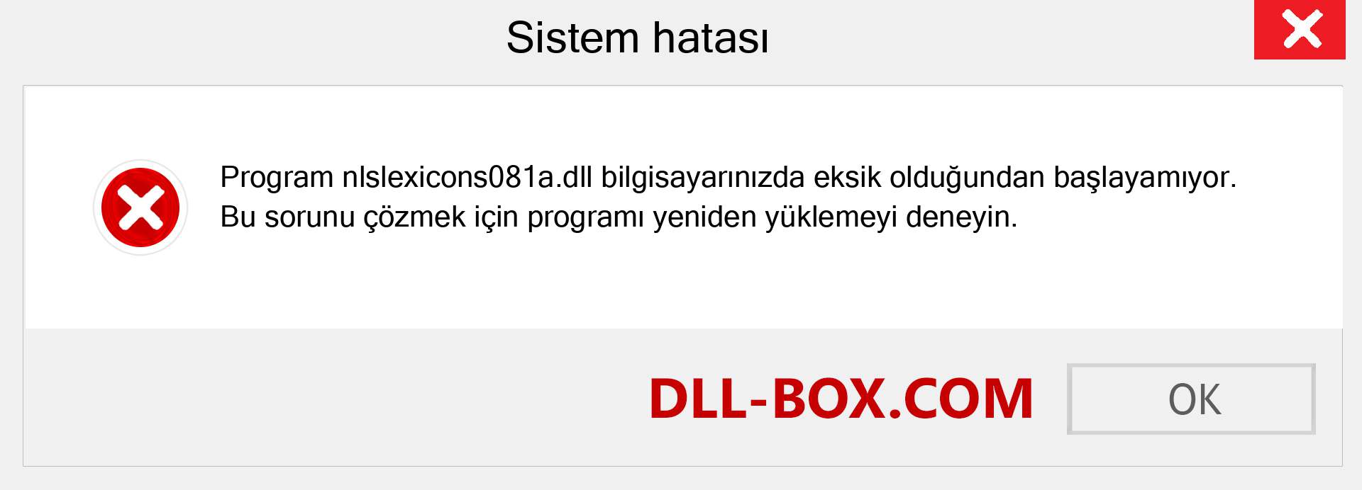 nlslexicons081a.dll dosyası eksik mi? Windows 7, 8, 10 için İndirin - Windows'ta nlslexicons081a dll Eksik Hatasını Düzeltin, fotoğraflar, resimler